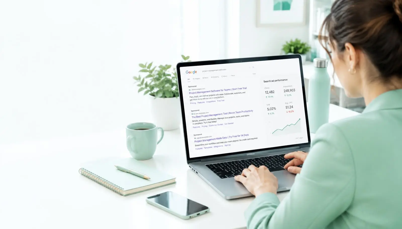 Google Ads cinematic scene