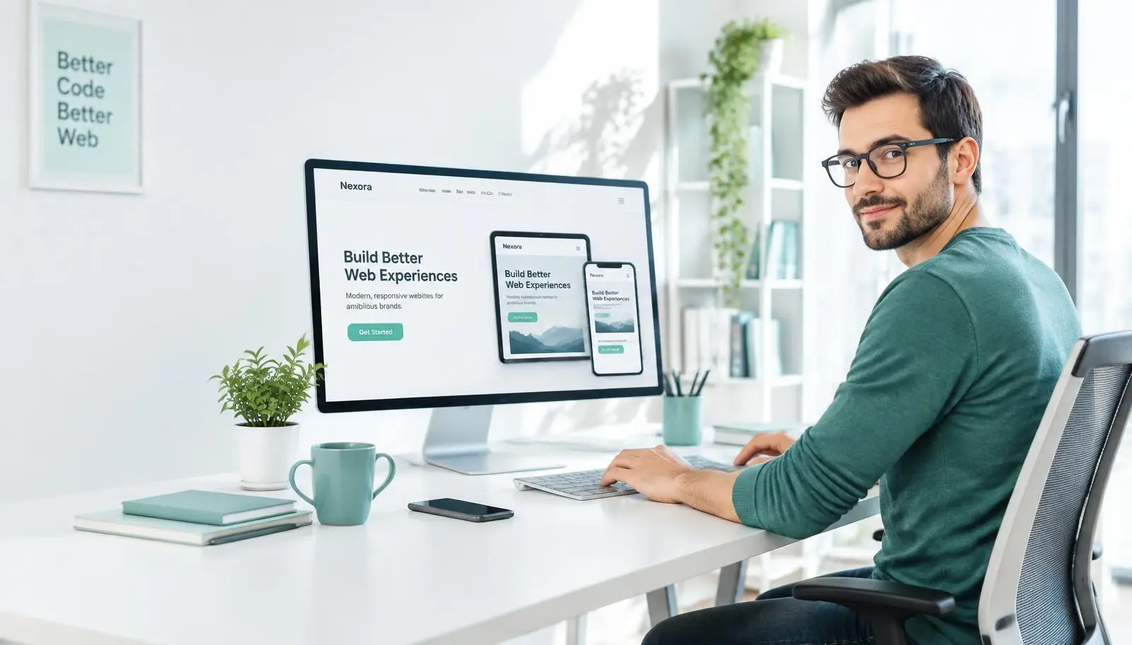 Web Development cinematic scene